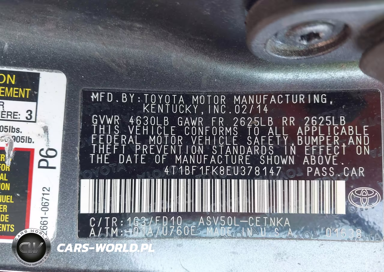 2014 Toyota Camry Le VIN:4T1BF1FK8EU378147 - 9