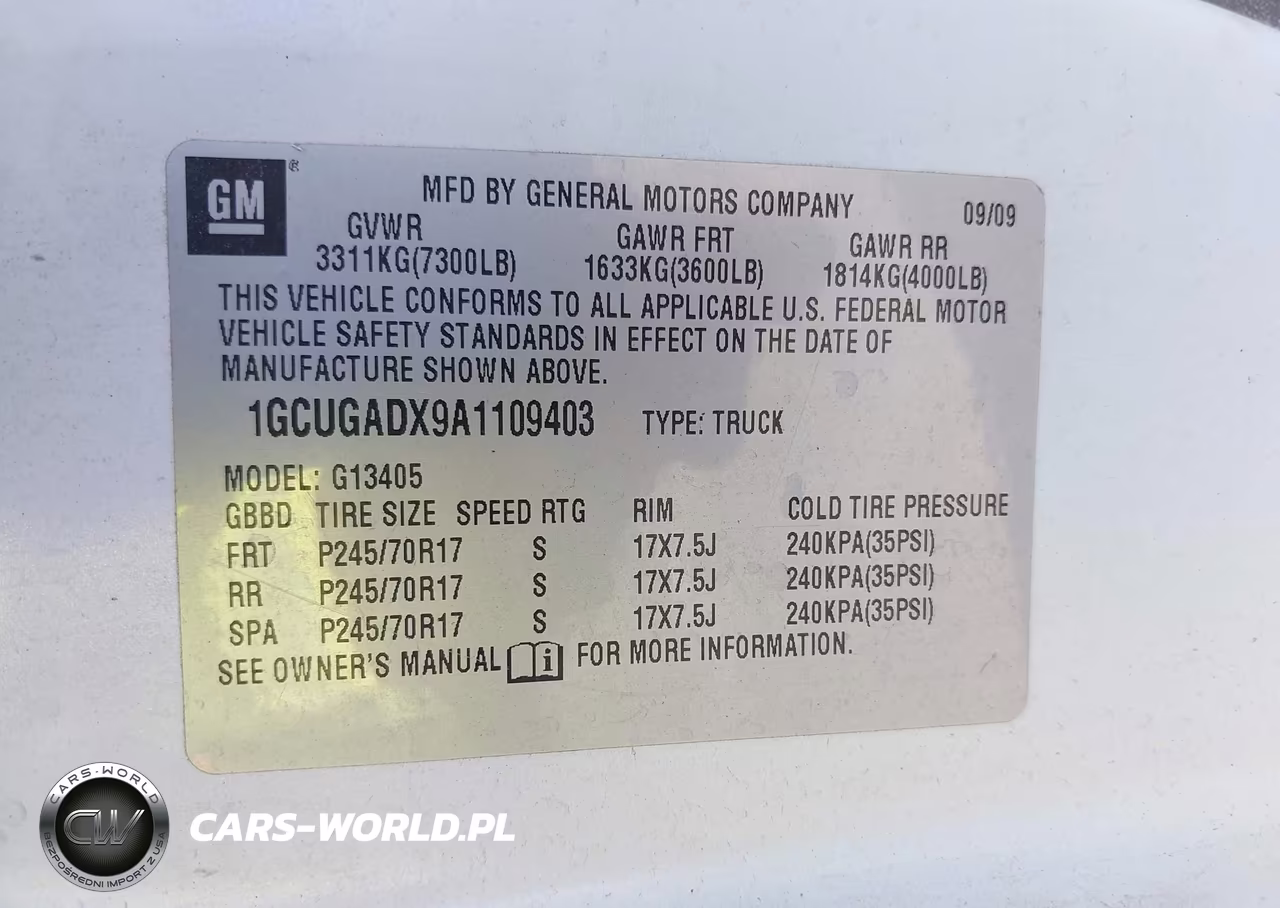 2010 Chevrolet Express 1500 Work Van VIN:1GCUGADX9A1109403 - 9