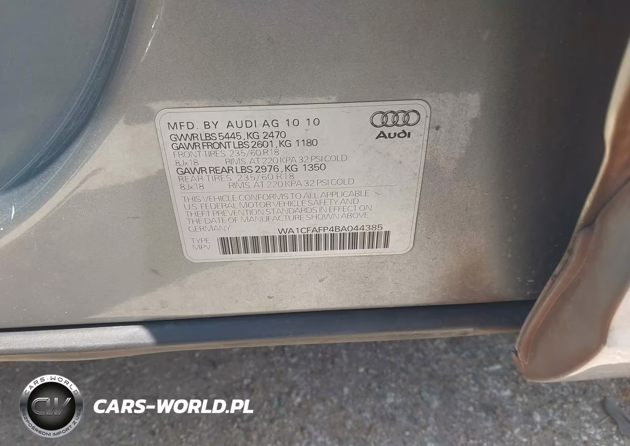 2011 Audi Q5 2.0T Premium VIN:WA1CFAFP4BA044385 - 9