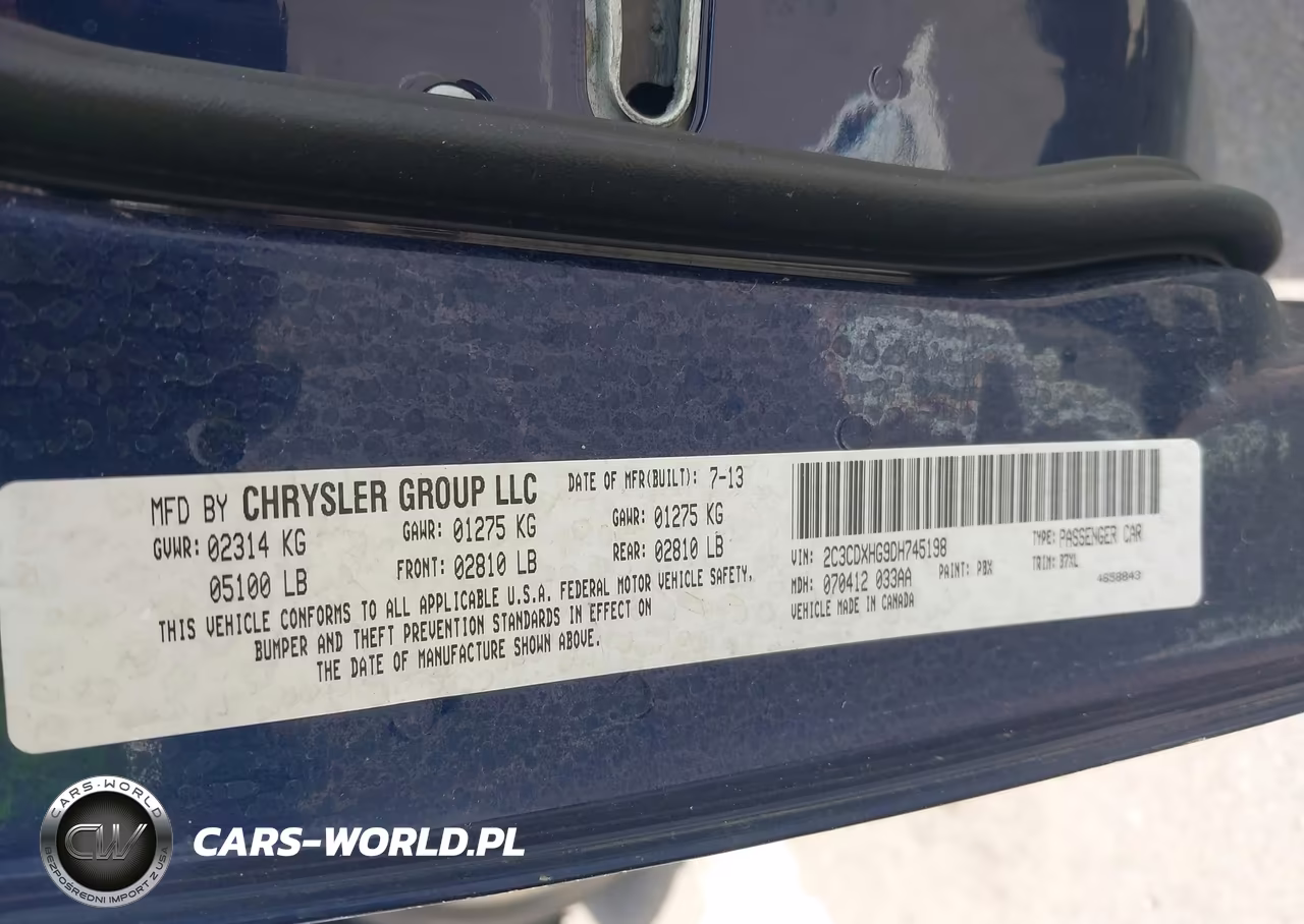 2013 Dodge Charger Sxt VIN:2C3CDXHG9DH745198 - 9
