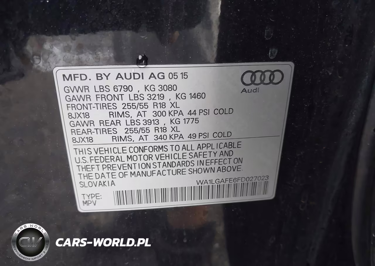 2015 Audi Q7 3.0T Premium VIN:WA1LGAFE6FD027023 - 9