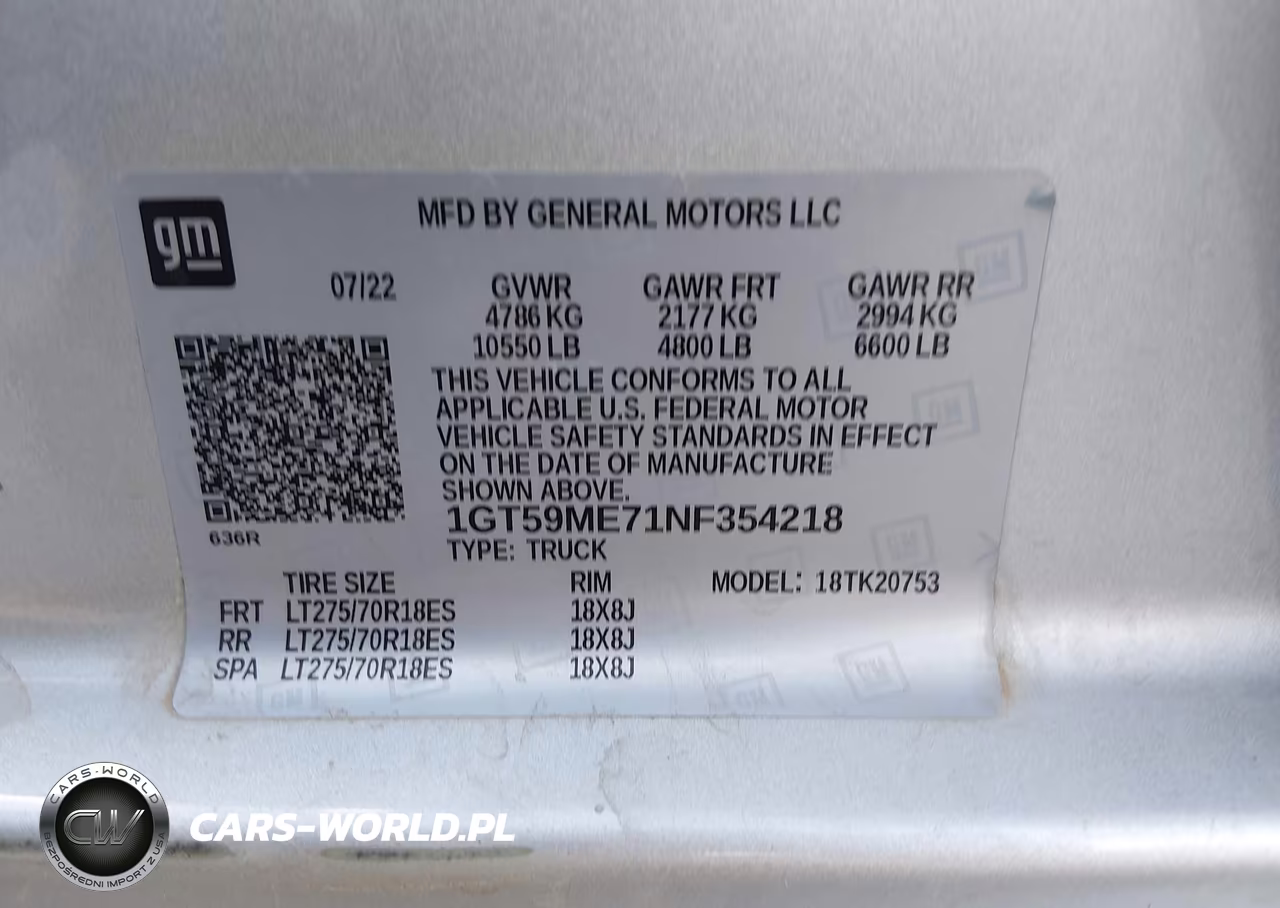 2022 GMC Sierra 2500Hd VIN:1GT59ME71NF354218 - 9