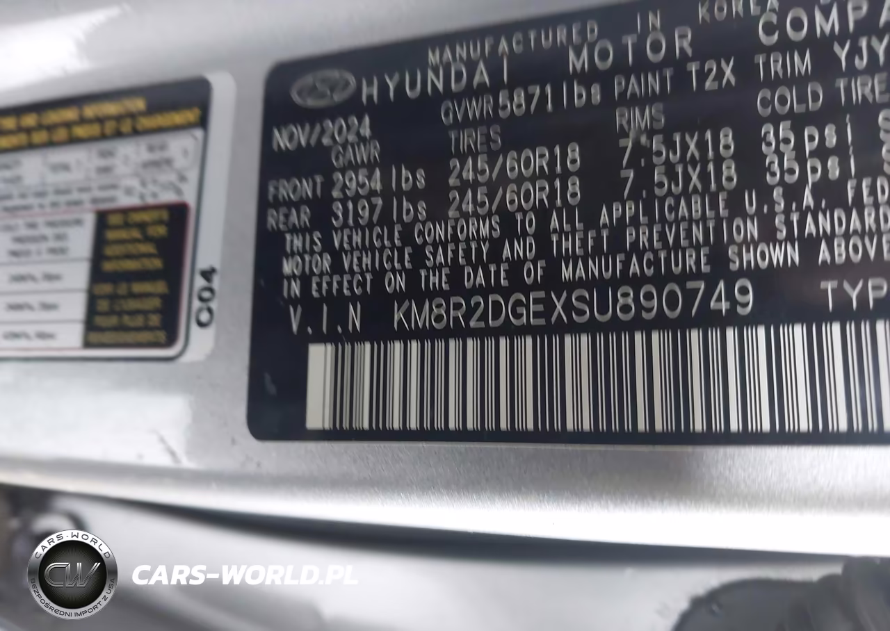 2025 Hyundai Palisade Sel VIN:KM8R2DGEXSU890749 - 9