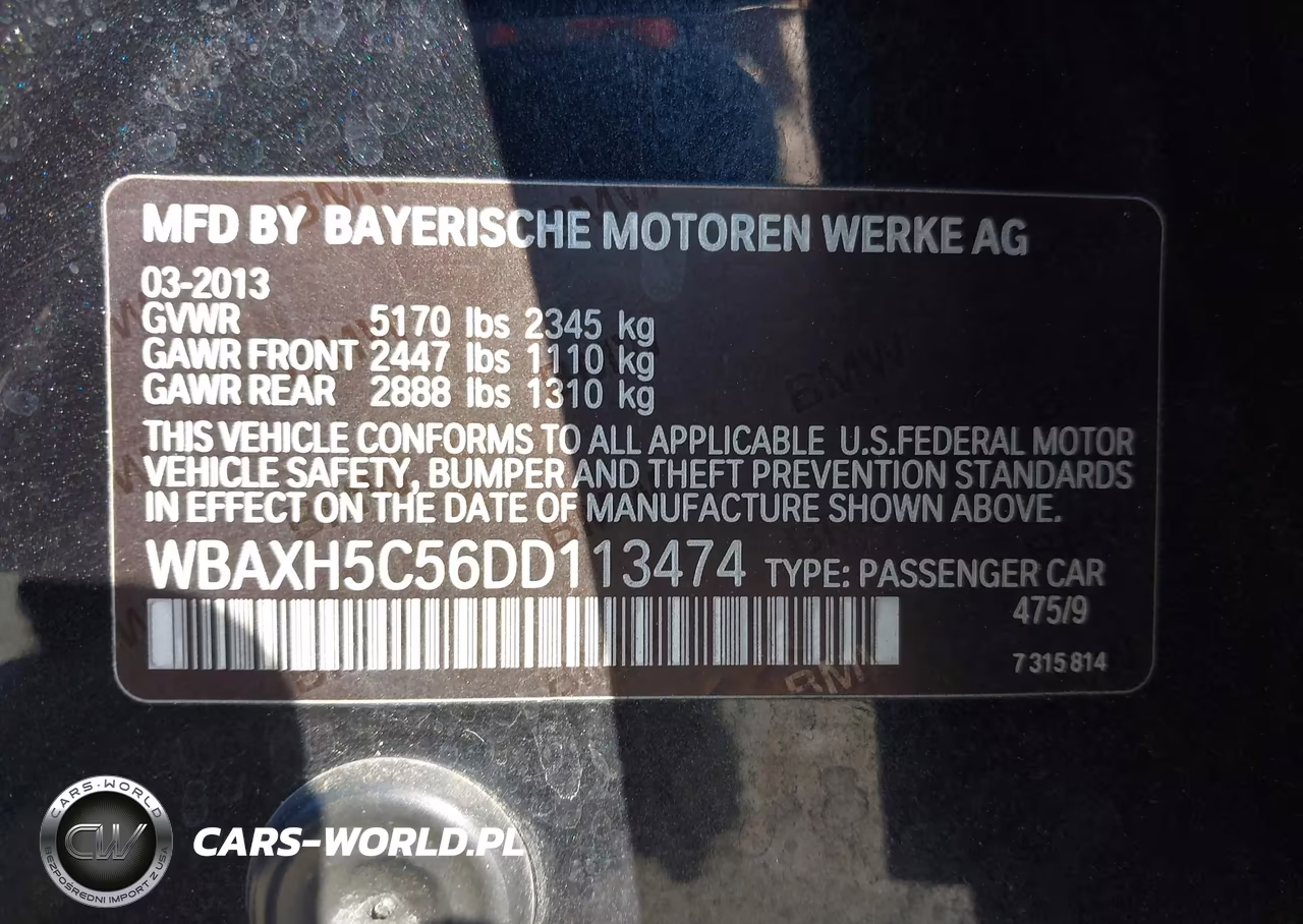 2013 BMW 528I xDrive VIN:WBAXH5C56DD113474 - 9