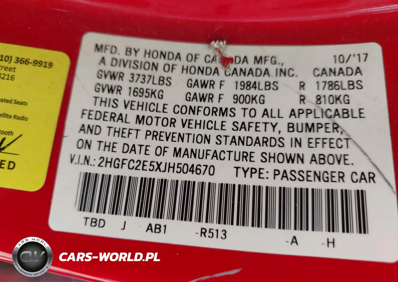 2018 Honda Civic Lx VIN:2HGFC2E5XJH504670 - 9