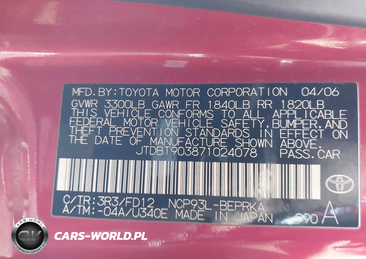 2007 Toyota Yaris S VIN:JTDBT903871024078 - 9