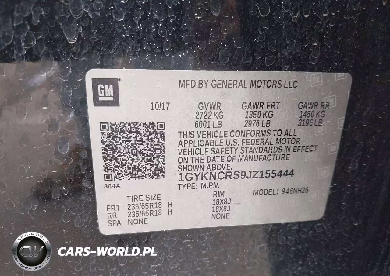 2018 Cadillac Xt5 Luxury VIN:1GYKNCRS9JZ155444 - 9