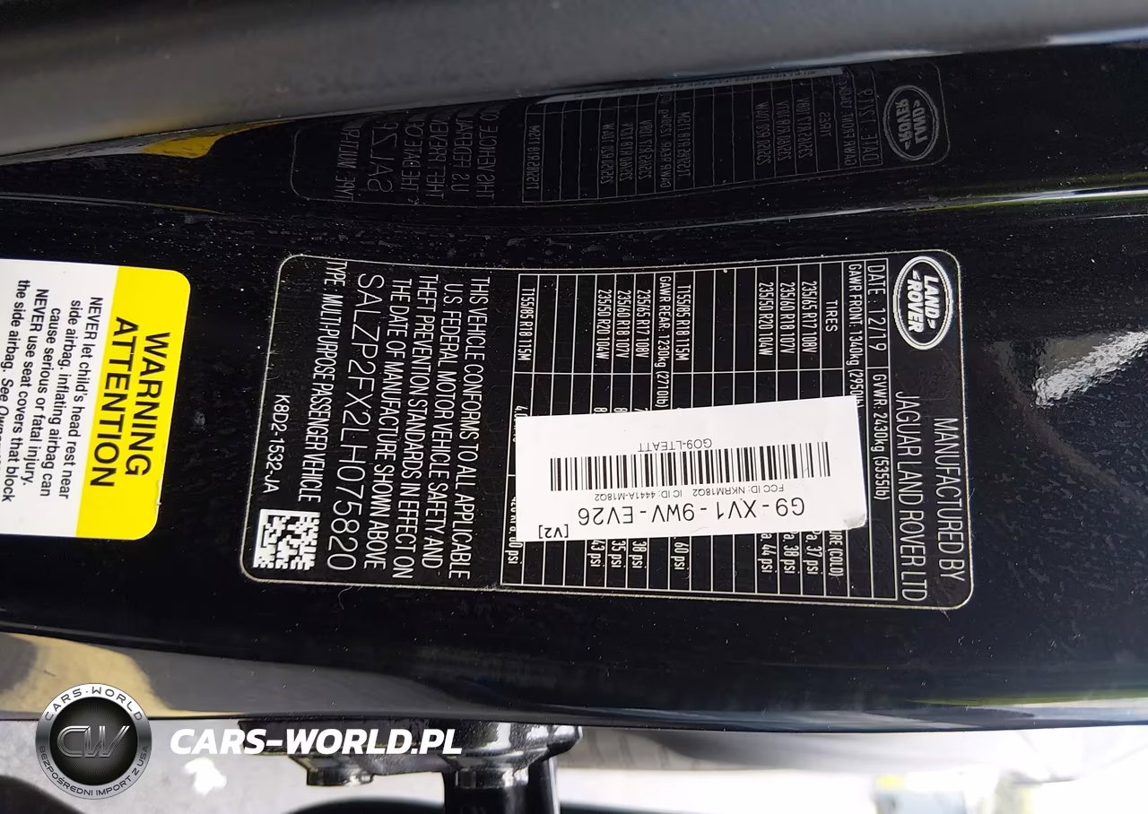 2020 Land Rover Range Rover Evoque Se VIN:SALZP2FX2LH075820 - 9