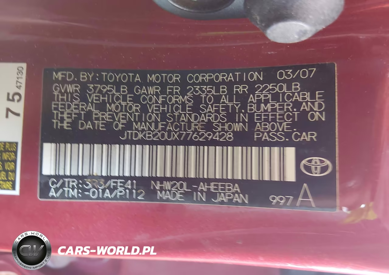 2007 Toyota Prius VIN:JTDKB20UX77629428 - 9