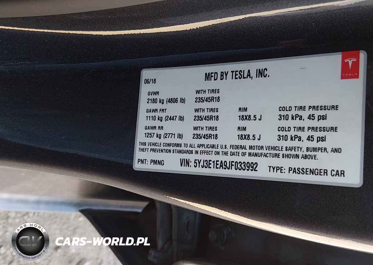 2018 Tesla Model 3 Long Range-Mid Range VIN:5YJ3E1EA9JF033992 - 9