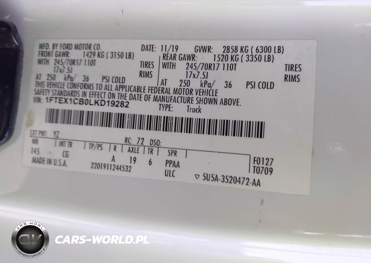 2020 Ford F-150 Xl VIN:1FTEX1CB0LKD19282 - 9