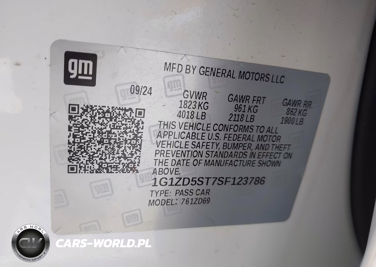 2025 Chevrolet Malibu Fwd 1Lt VIN:1G1ZD5ST7SF123786 - 9
