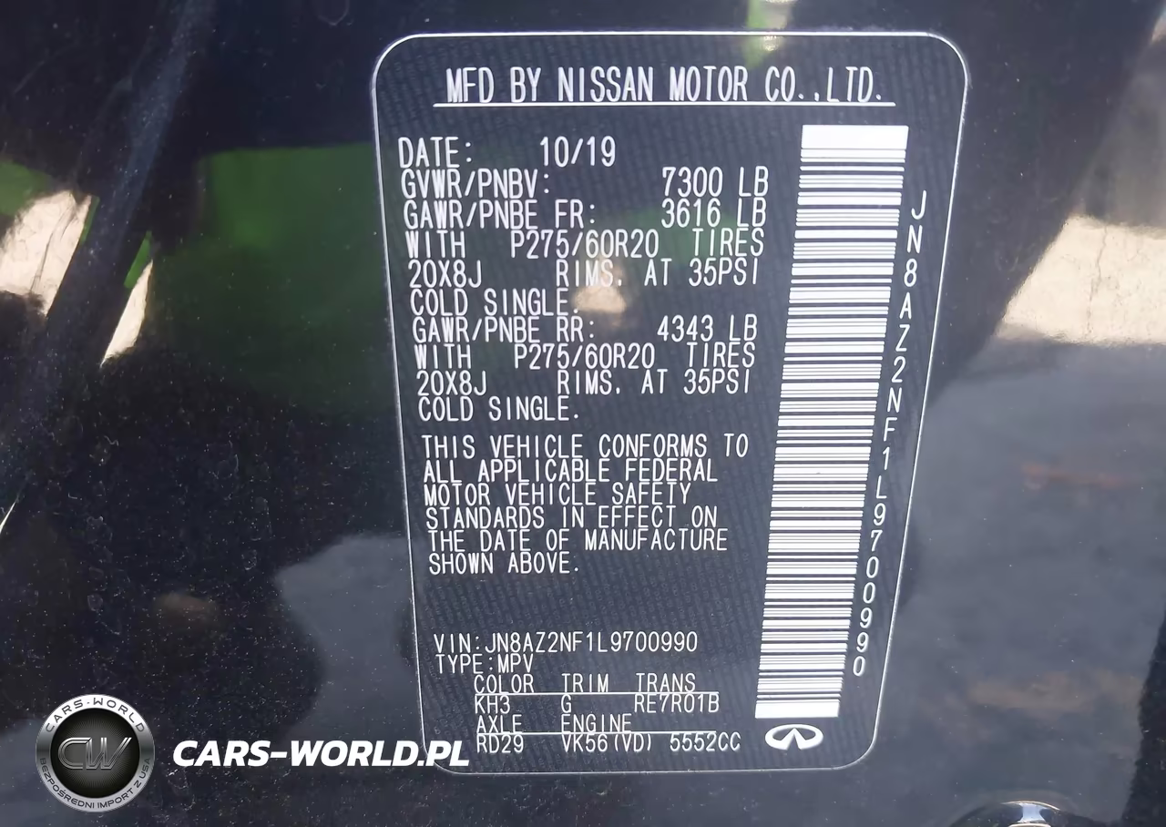 2020 Infiniti Qx80 Luxe VIN:JN8AZ2NF1L9700990 - 9