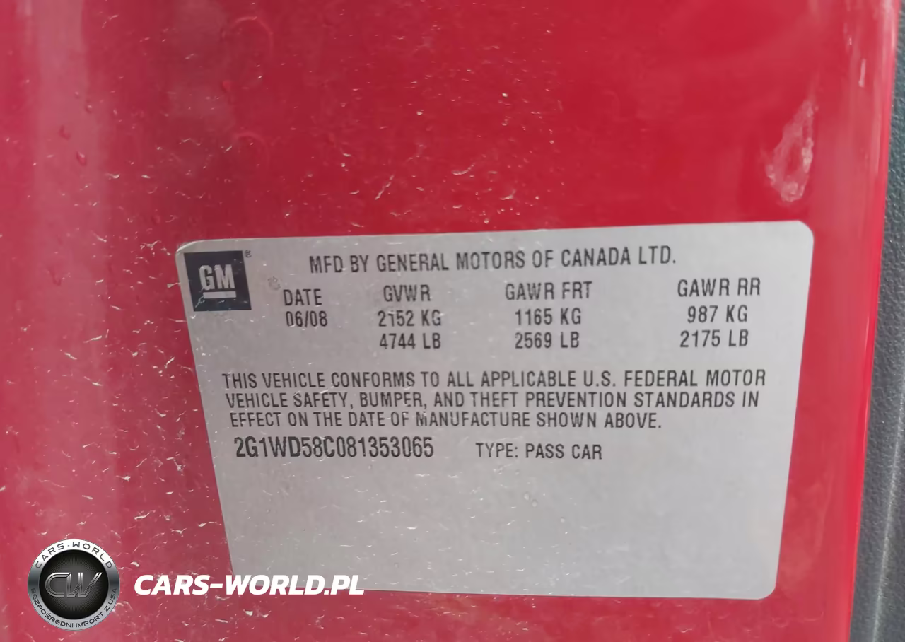 2008 Chevrolet Impala Ss VIN:2G1WD58C081353065 - 9