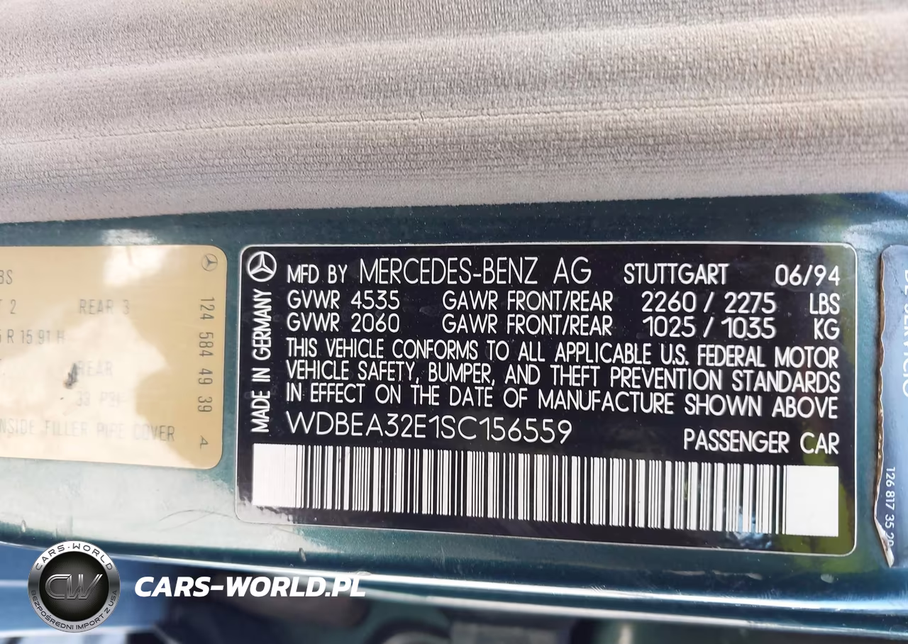 1995 Mercedes-Benz E 320 Base-320 Special VIN:WDBEA32E1SC156559 - 9