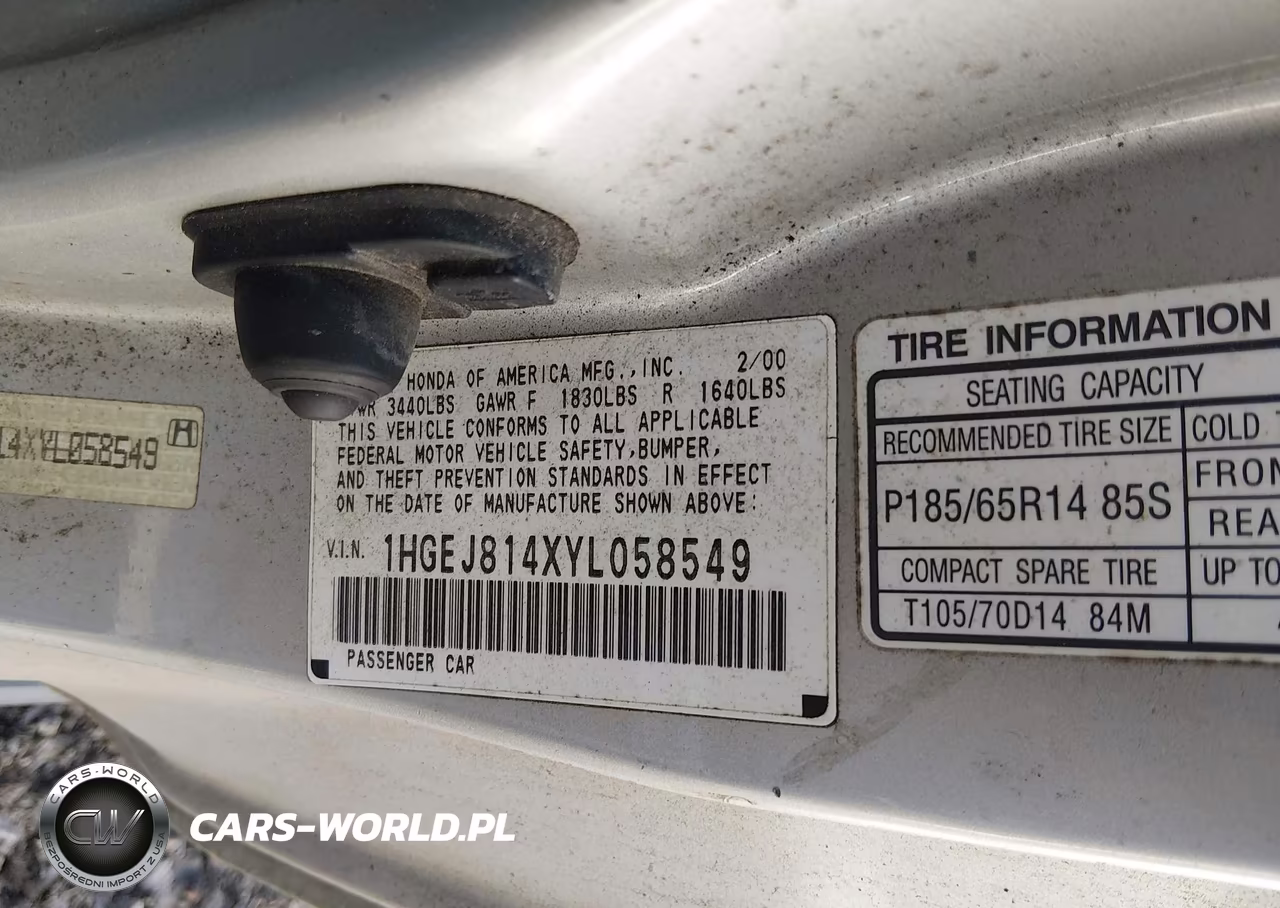 2000 Honda Civic Ex VIN:1HGEJ814XYL058549 - 9