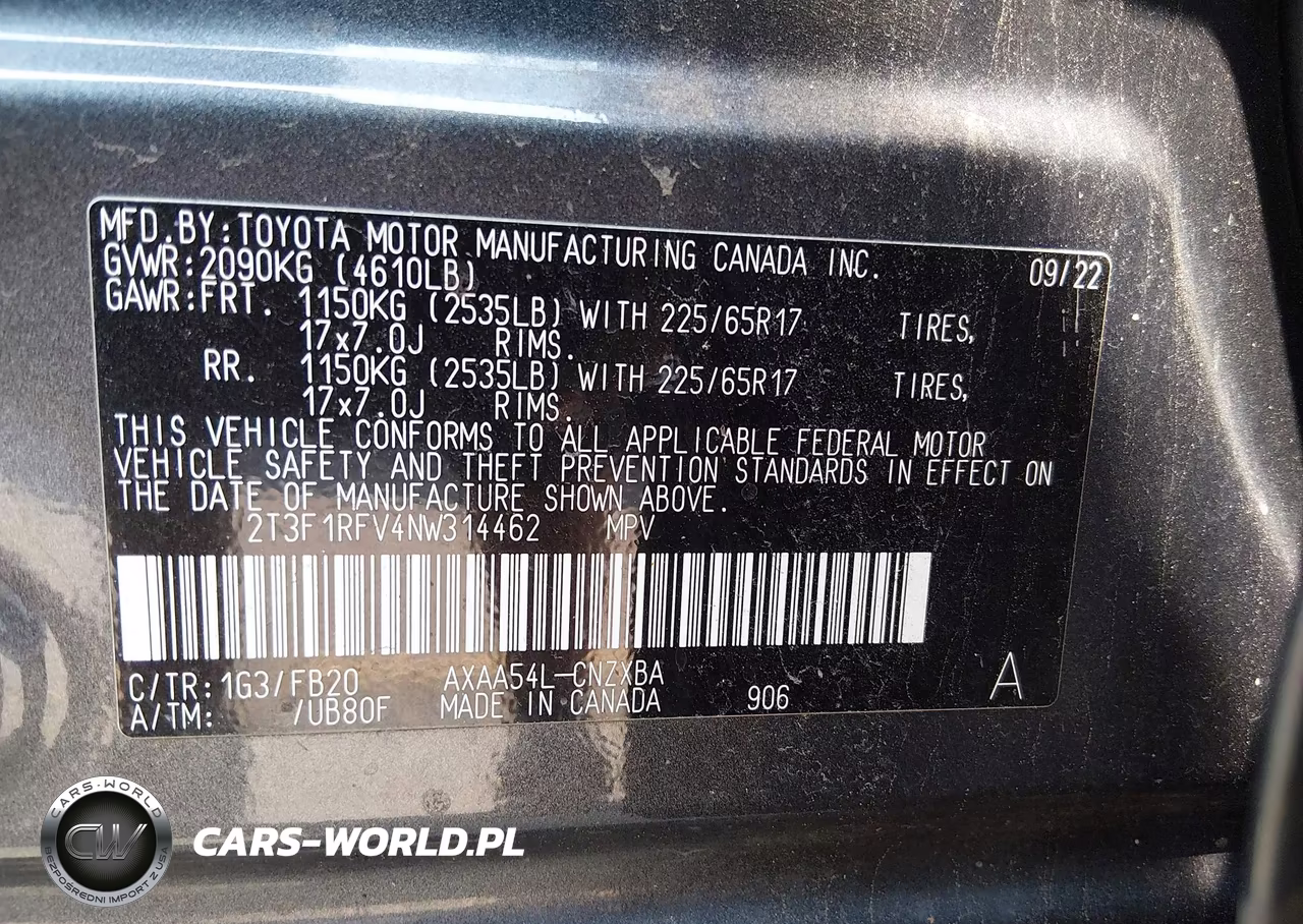 2022 Toyota Rav4 Le VIN:2T3F1RFV4NW314462 - 9