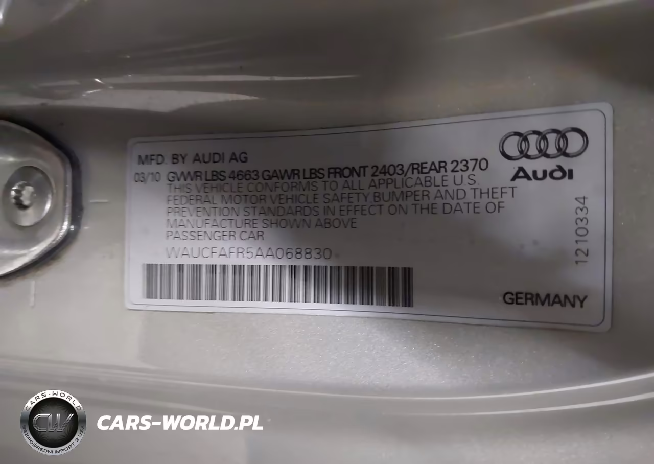 2010 Audi A5 2.0T Premium VIN:WAUCFAFR5AA068830 - 9