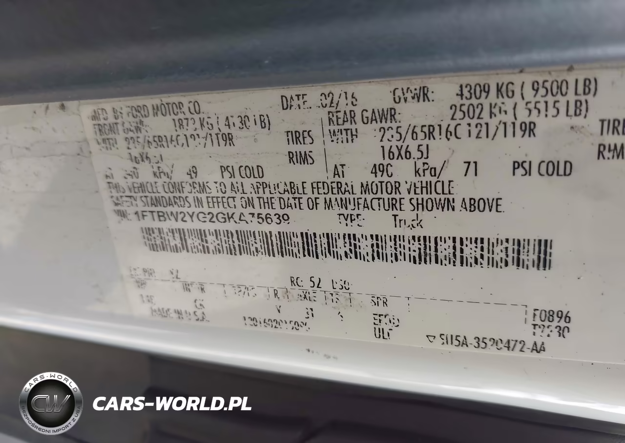 2016 Ford Transit-350 VIN:1FTBW2YG2GKA75639 - 9