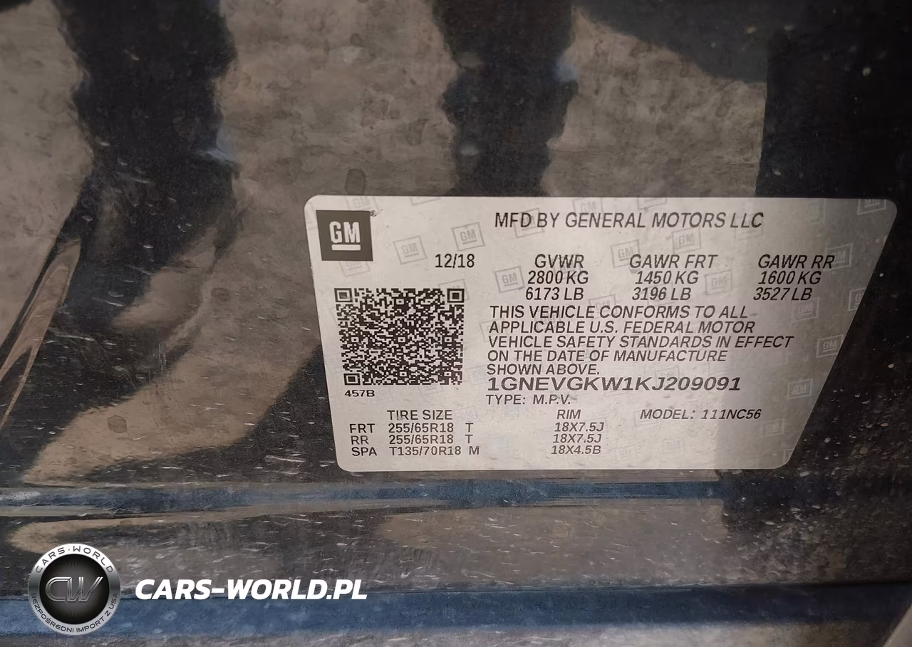 2019 Chevrolet Traverse 1Lt VIN:1GNEVGKW1KJ209091 - 9