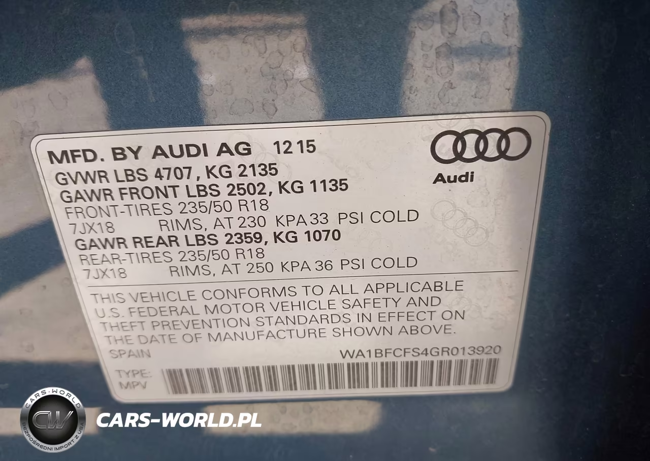 2016 Audi Q3 2.0T Premium Plus VIN:WA1BFCFS4GR013920 - 9