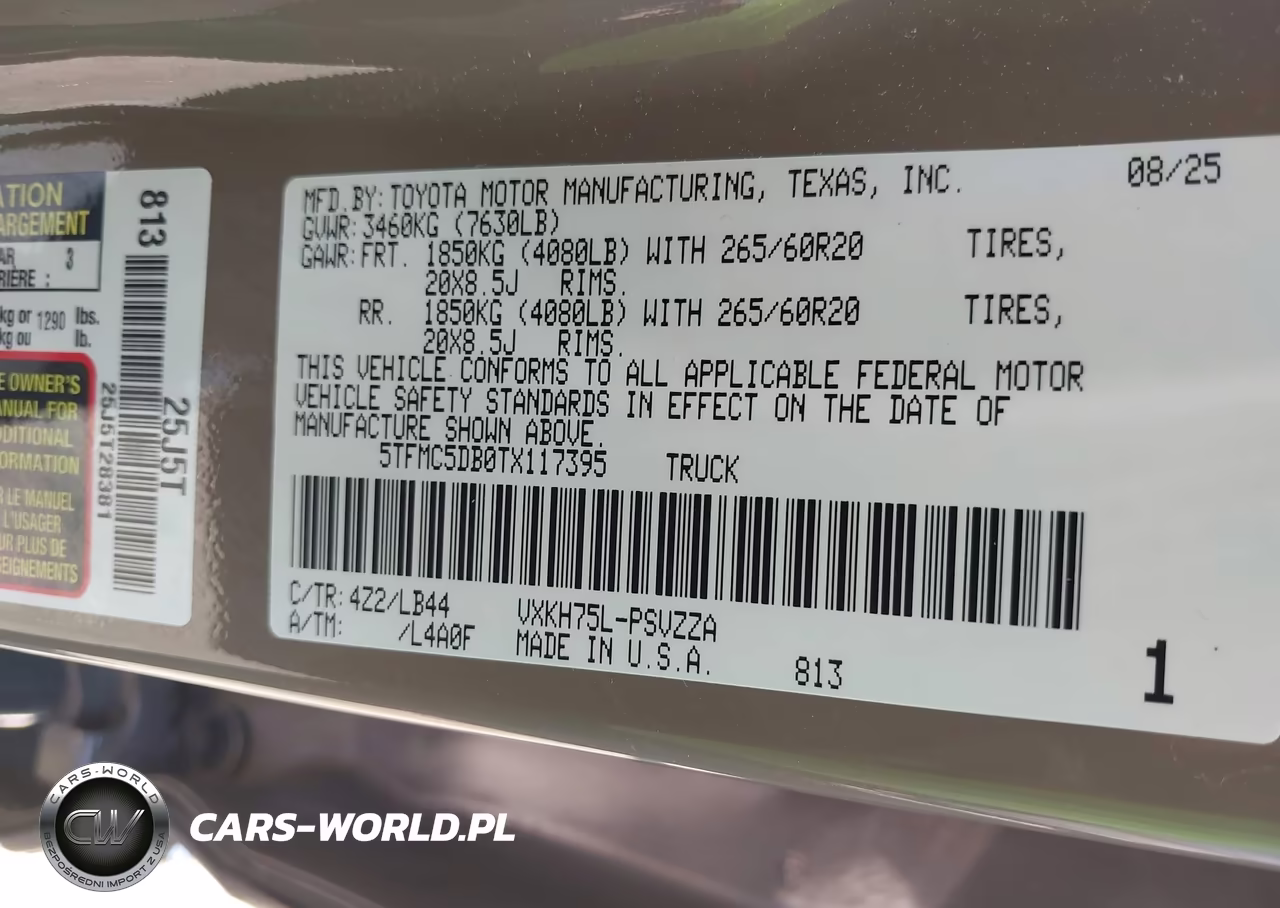 2026 Toyota Tundra Hybrid 1794 Edition Crewmax 5.5' Bed VIN:5TFMC5DB0TX117395 - 9