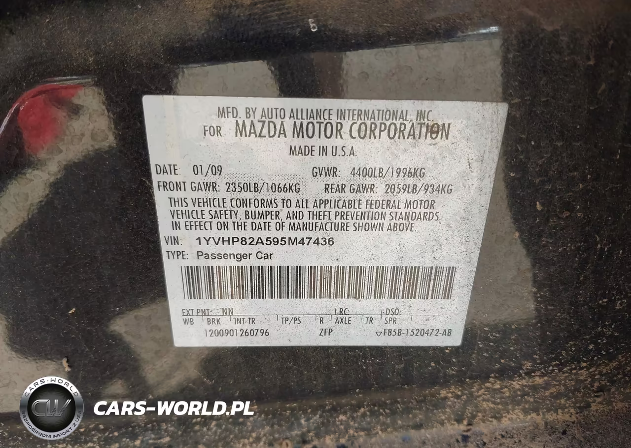 2009 Mazda Mazda6 I Touring VIN:1YVHP82A595M47436 - 9