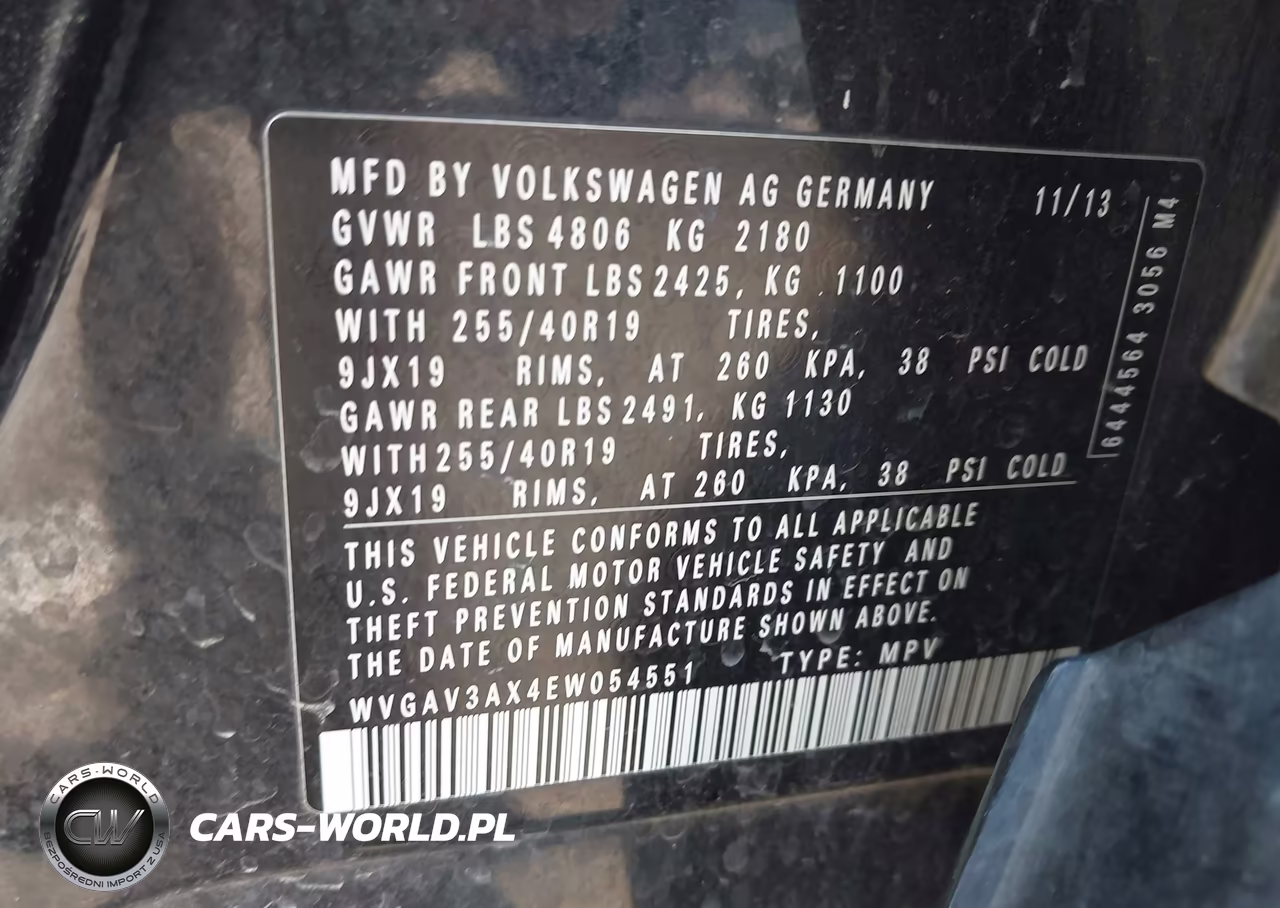 2014 Volkswagen Tiguan R-Line VIN:WVGAV3AX4EW054551 - 9