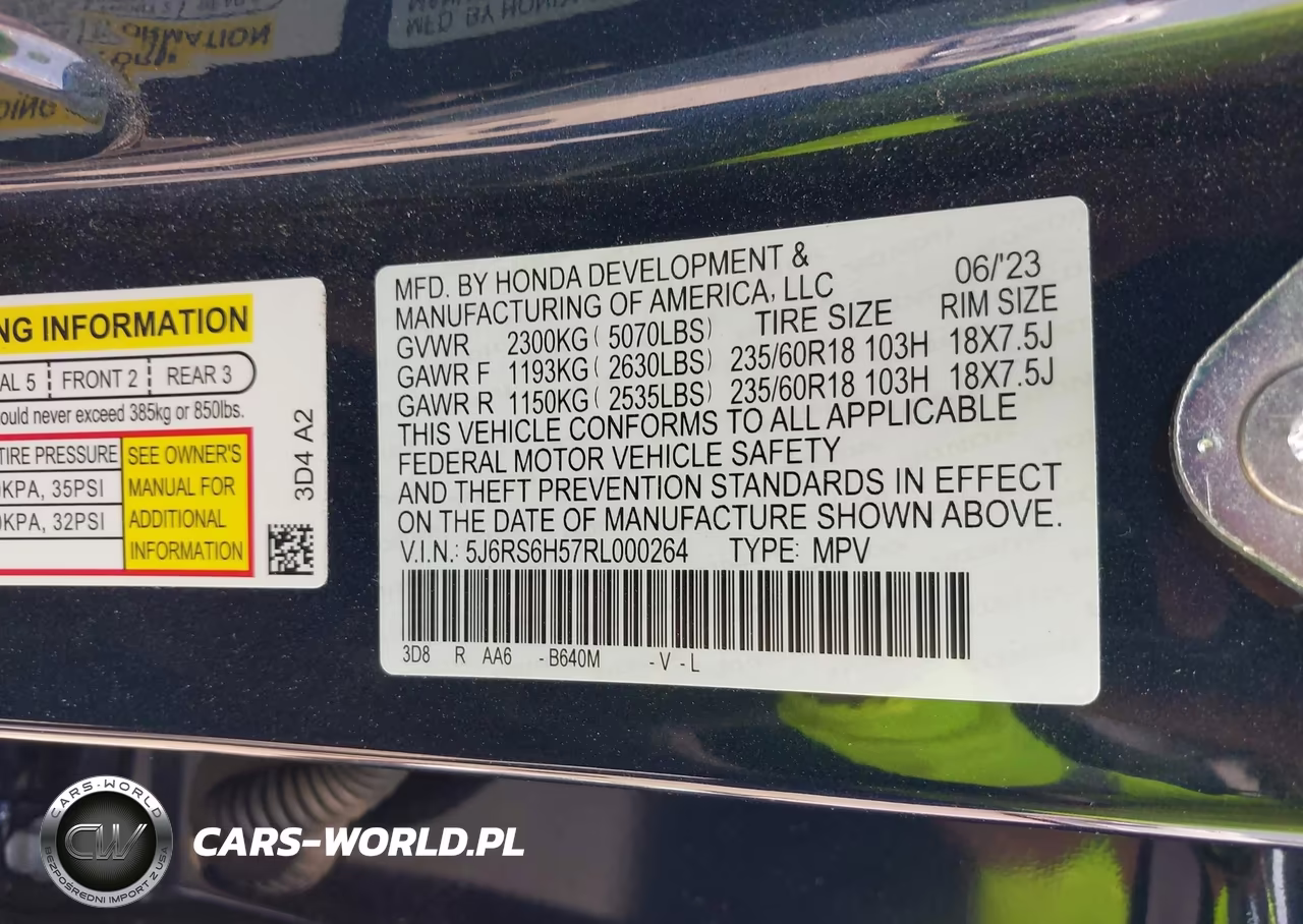 2024 Honda Cr-V Hybrid Sport VIN:5J6RS6H57RL000264 - 9
