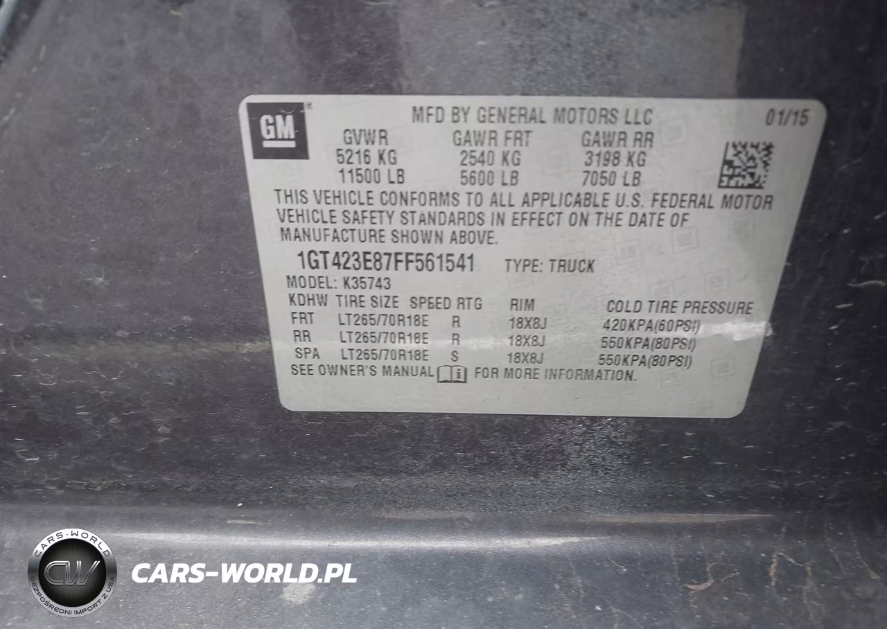 2015 GMC Sierra 3500Hd Available Wifi Slt VIN:1GT423E87FF561541 - 9