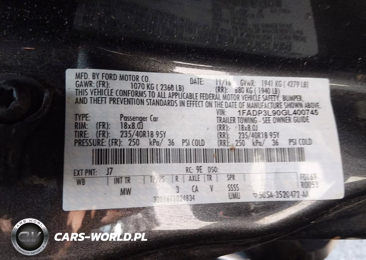 2016 Ford Focus St VIN:1FADP3L90GL400745 - 9