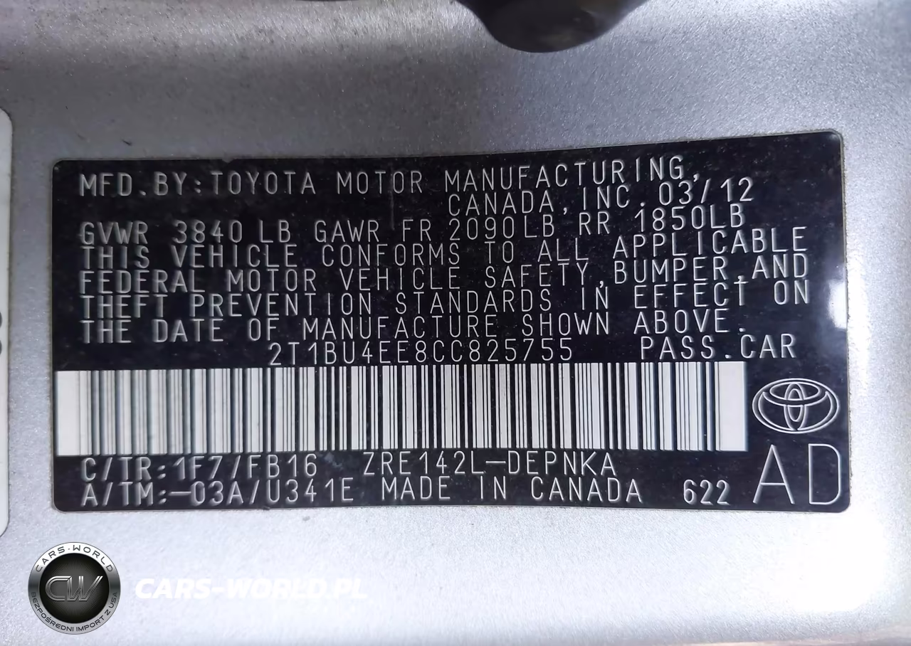 2012 Toyota Corolla Le VIN:2T1BU4EE8CC825755 - 9