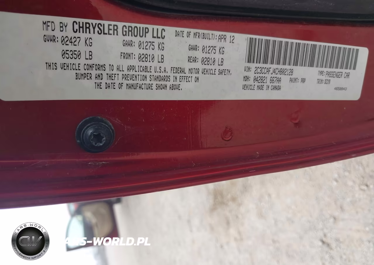 2012 Chrysler 300 Srt8 VIN:2C3CCAFJ4CH802128 - 9