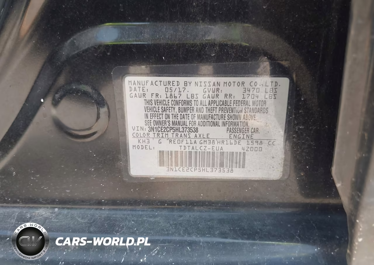 2017 Nissan Versa Note S Plus VIN:3N1CE2CP5HL373538 - 9