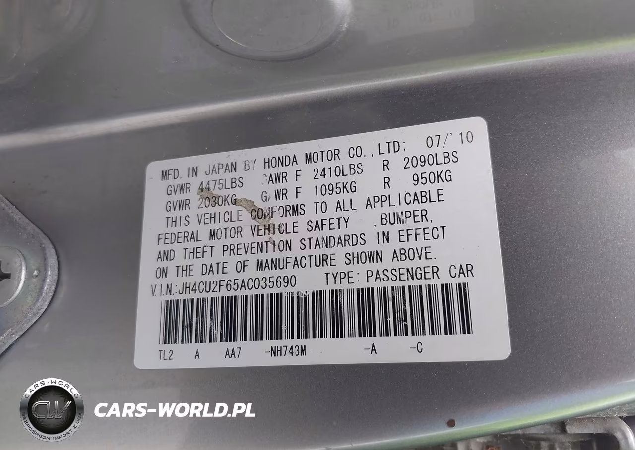 2010 Acura Tsx 2.4 VIN:JH4CU2F65AC035690 - 9