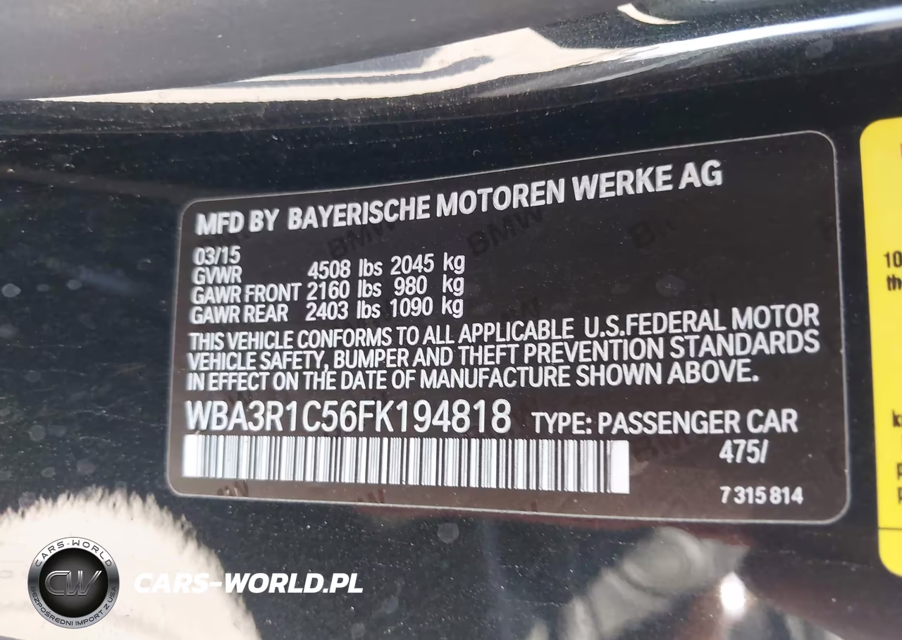 2015 BMW 435I VIN:WBA3R1C56FK194818 - 9