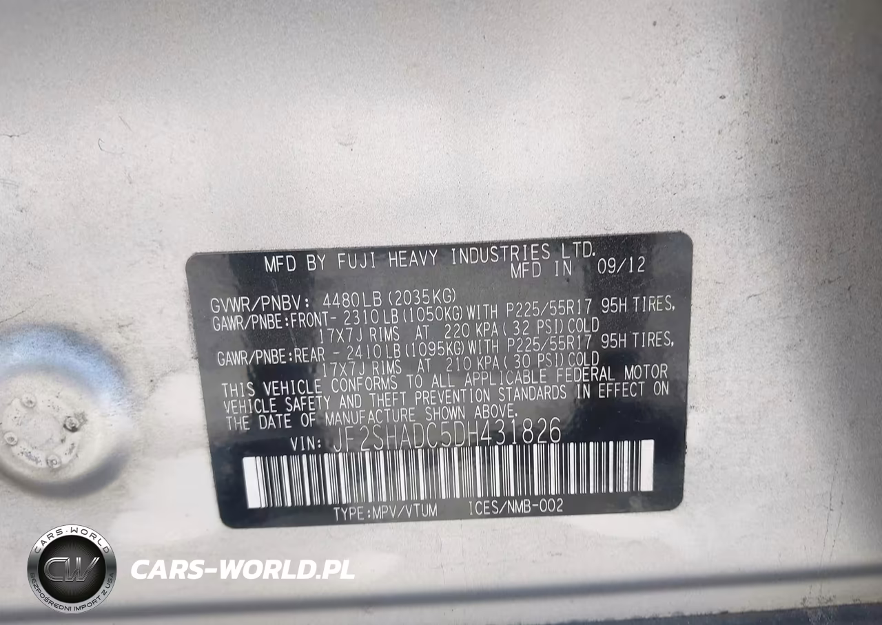2013 Subaru Forester 2.5X Premium VIN:JF2SHADC5DH431826 - 9