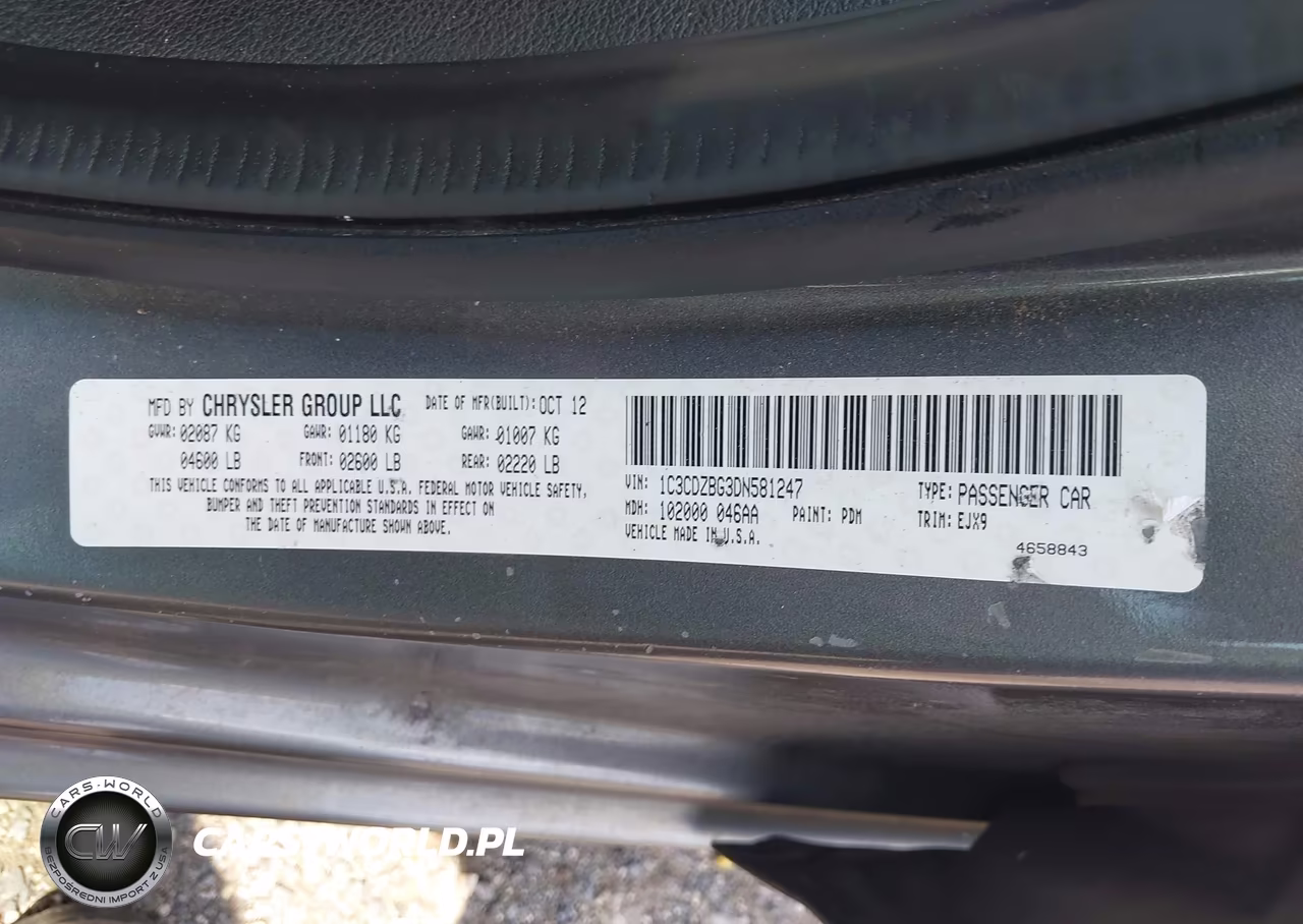 2013 Dodge Avenger R-T VIN:1C3CDZBG3DN581247 - 9