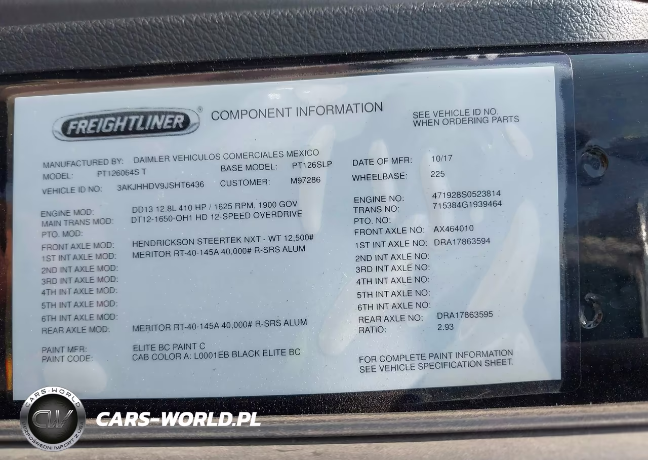 2018 Freightliner New Cascadia 126 VIN:3AKJHHDV9JSHT6436 - 8