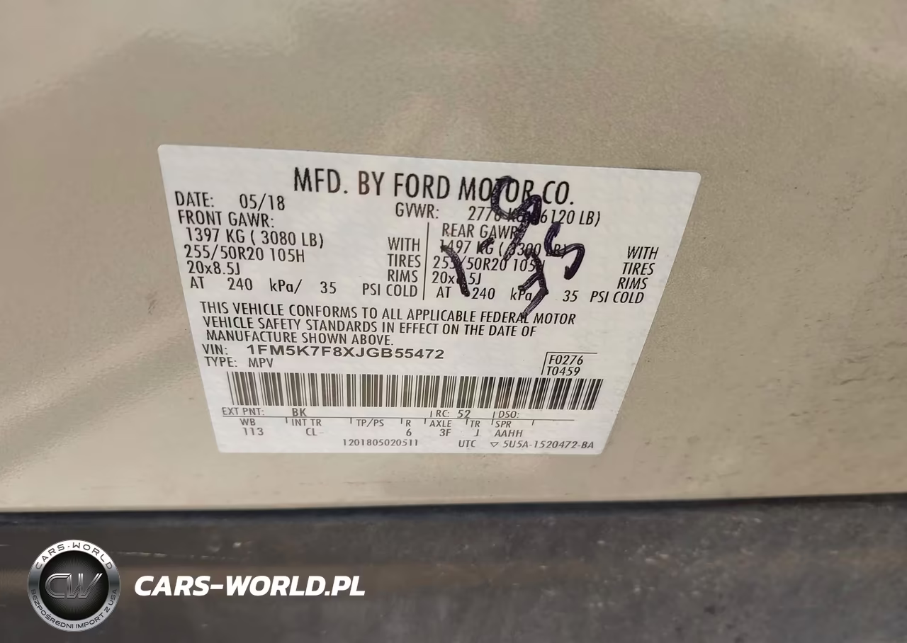 2018 Ford Explorer Limited VIN:1FM5K7F8XJGB55472 - 9