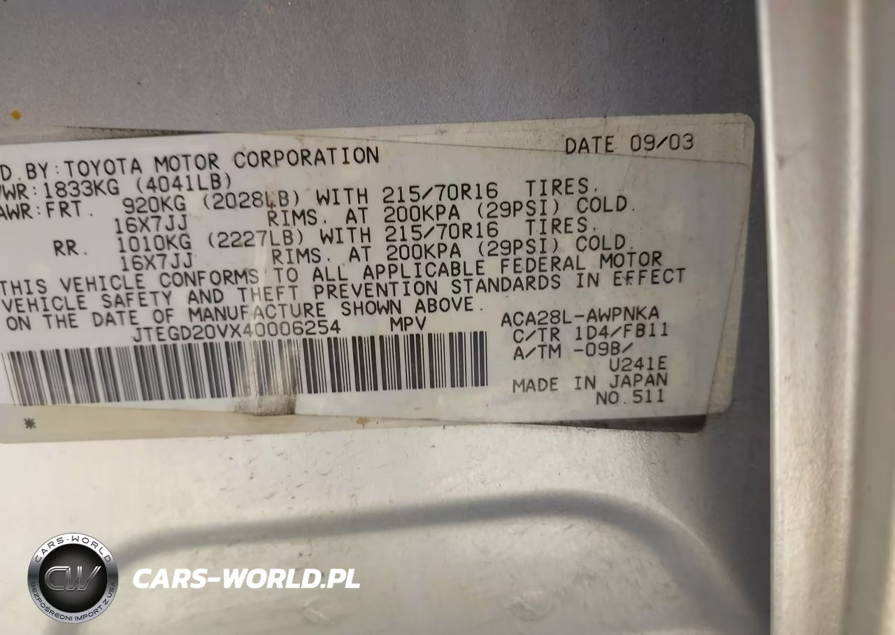 2004 Toyota Rav4 VIN:JTEGD20VX40006254 - 9