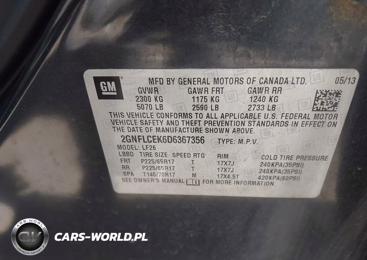 2013 Chevrolet Equinox Ls VIN:2GNFLCEK6D6367356 - 9