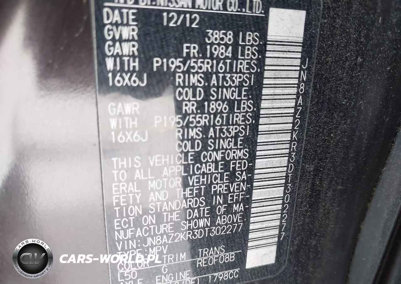 2013 Nissan Cube 1.8 Sl VIN:JN8AZ2KR3DT302277 - 9