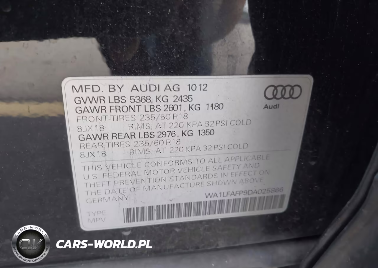 2013 Audi Q5 2.0T Premium VIN:WA1LFAFP9DA025866 - 9