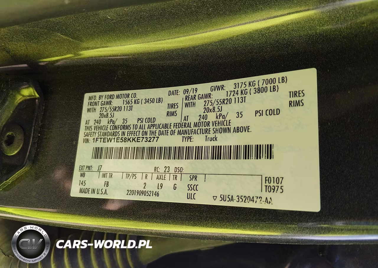2019 Ford F-150 Xlt VIN:1FTEW1E58KKE73277 - 9
