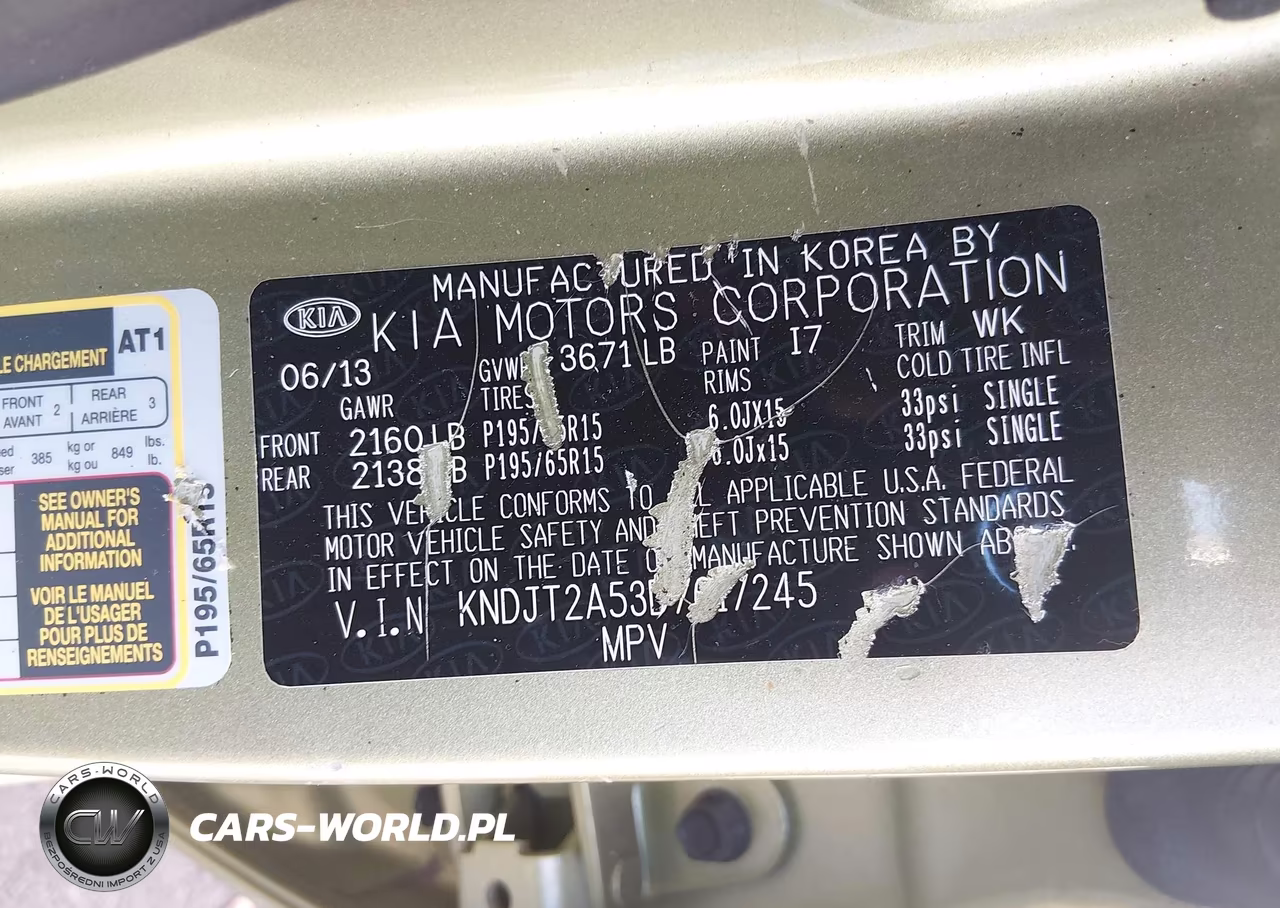 2013 Kia Soul VIN:KNDJT2A53D7617245 - 9