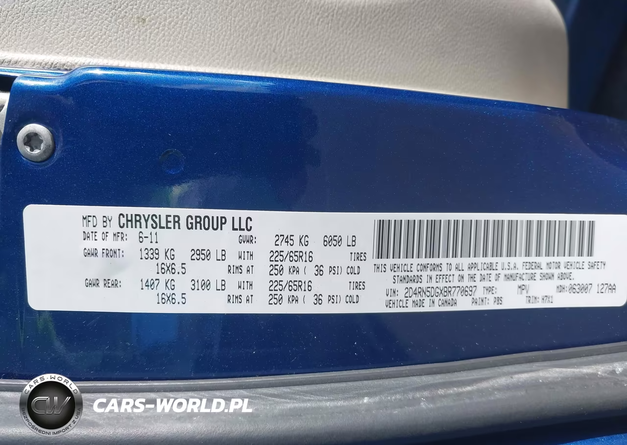 2011 Dodge Grand Caravan Crew VIN:2D4RN5DGXBR770697 - 9
