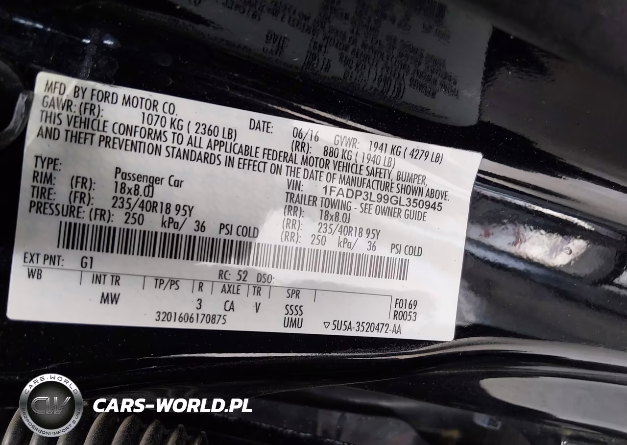 2016 Ford Focus St VIN:1FADP3L99GL350945 - 9