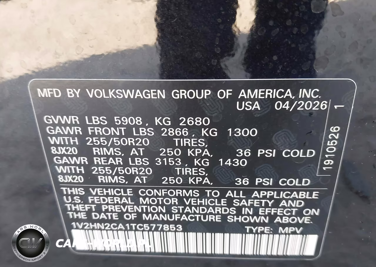 2026 Volkswagen Atlas Se With Technology VIN:1V2HN2CA1TC577853 - 9