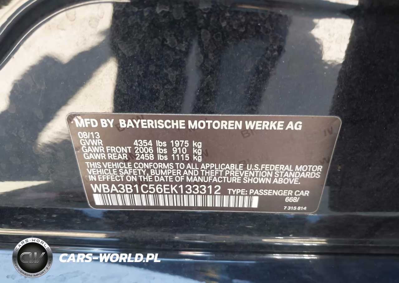 2014 BMW 320I VIN:WBA3B1C56EK133312 - 9